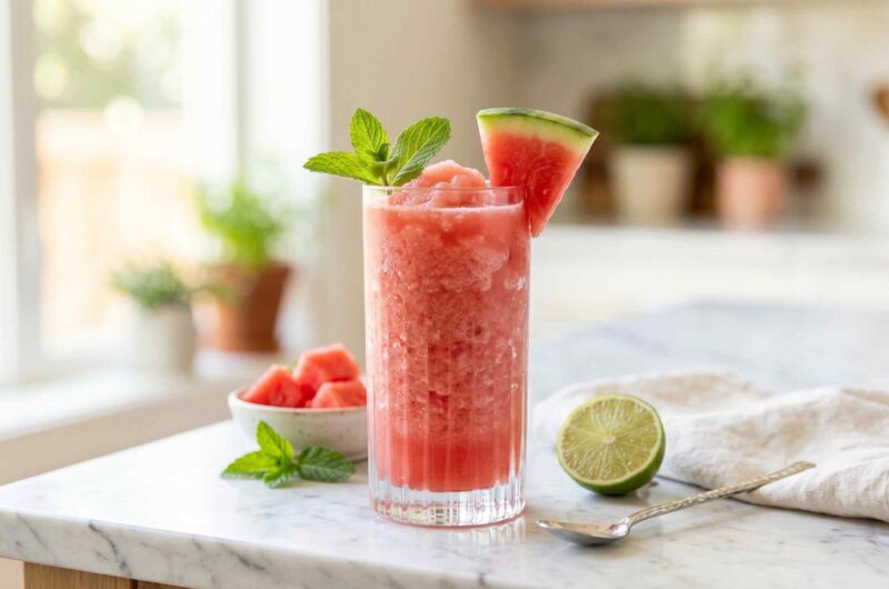 Refreshing Frozen Watermelon Slushie Made at Home Fast