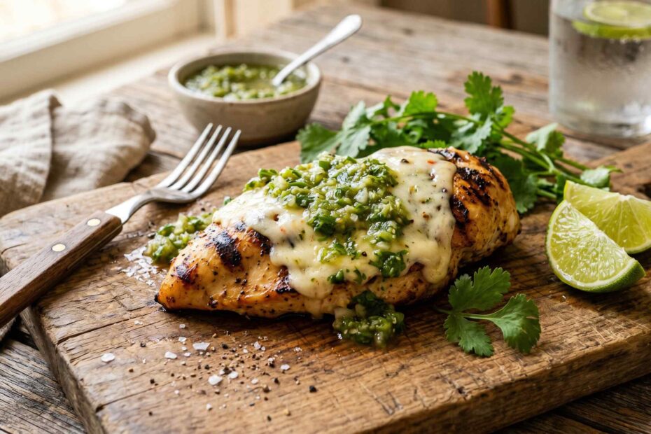grilled-salsa-verde-pepper-jack-chicken-board