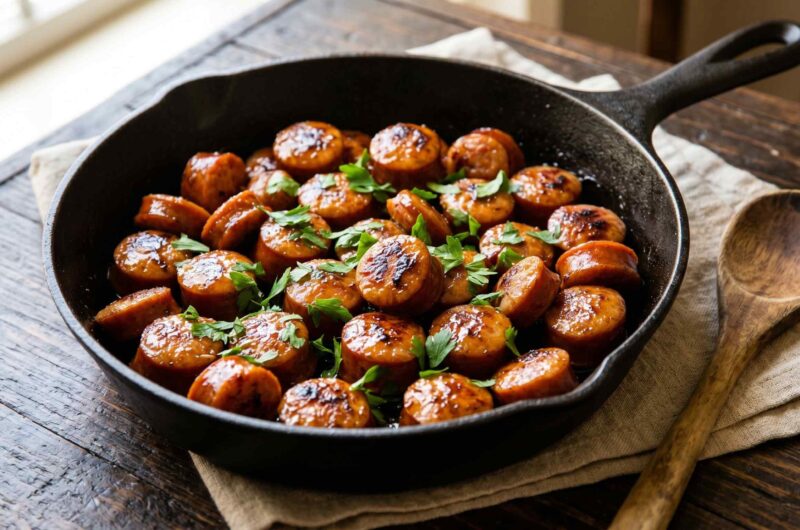 Caramelized Kielbasa With Sweet Garlic Sauce Recipe