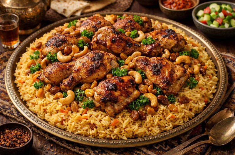 Traditional Arabic Kabsa With Fragrant Spiced Rice
