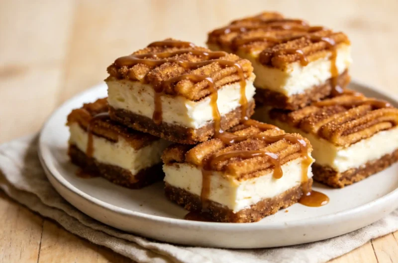 Cinnamon Sugar Churro Cheesecake Bars Worth Every Bite