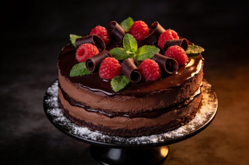 Dark Chocolate Raspberry Mousse Cake Worth Every Bite